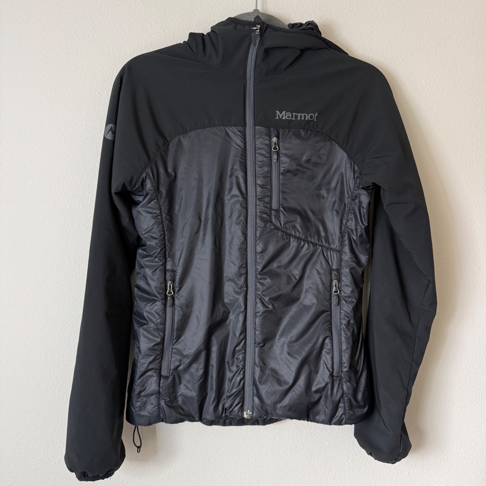 Marmot Polartec Alpha Hybrid Insulated Hooded Jacket Black Womens XS D78580